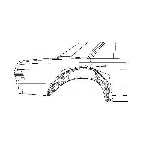 Arc d'aile intérieur arrière droit pour Mercedes W123 - MB08042