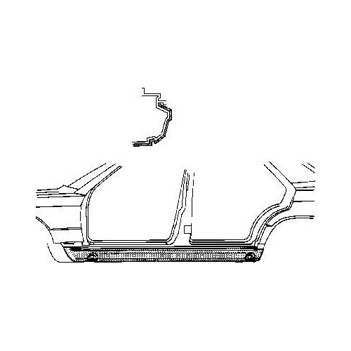  Bas de caisse gauche en tôle pour Mercedes 190 (W201) - MB08100 