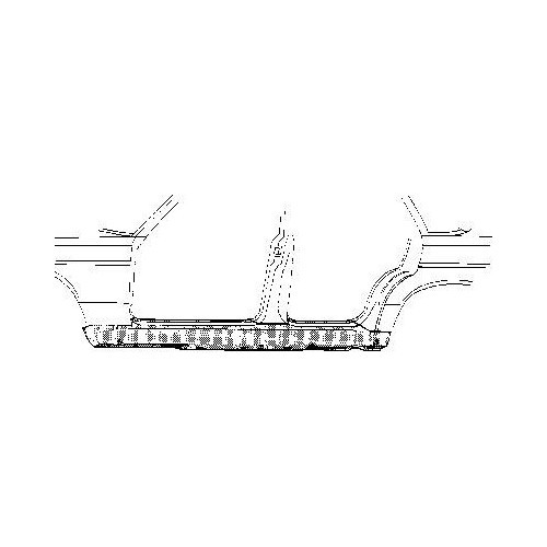 Bas de caisse gauche en tôle pour Mercedes W123 - MB08104