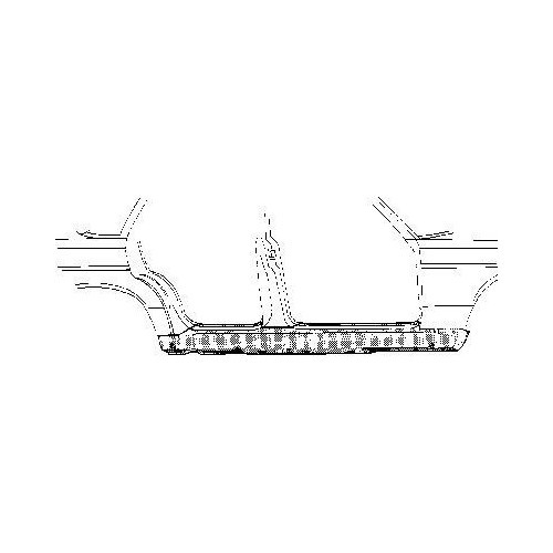 Bas de caisse droit en tôle pour Mercedes W123 - MB08106