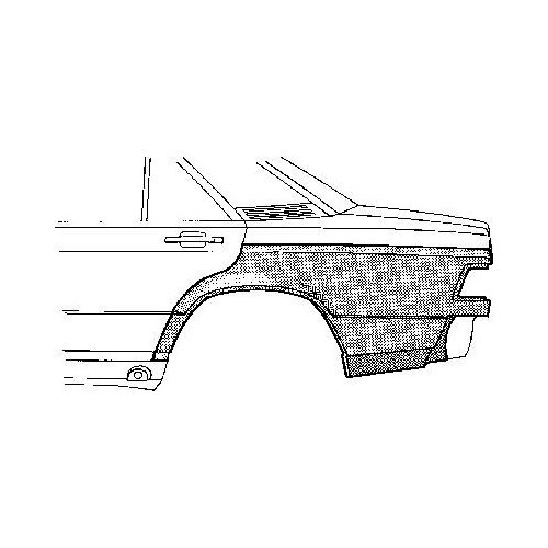  Aile arrière gauche pour Mercedes 190 (W201) - MB08154 