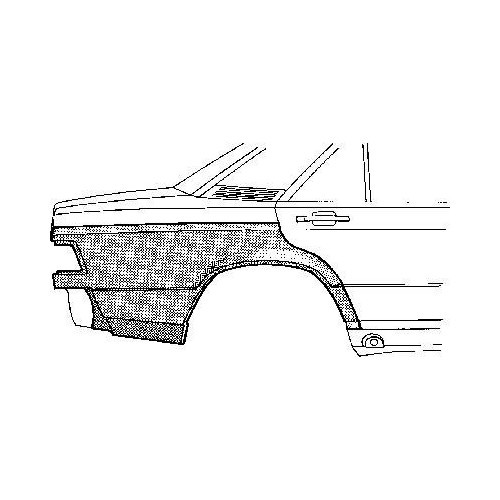  Aleta trasera derecha para Mercedes 190 (W201) - MB08156 