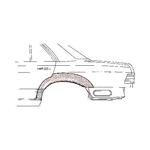  Achterspatbordboog links voor Mercedes E Klasse (W124) - MB08162 