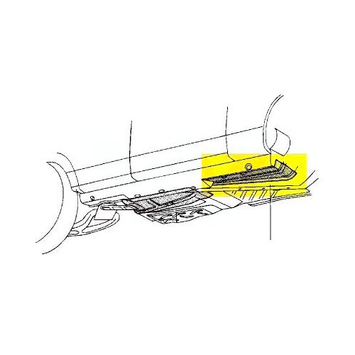 Plancher avant droit pour Mercedes W123 - MB08202