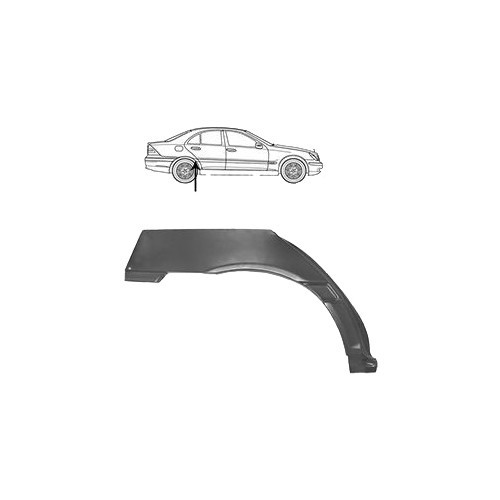  Reparaturblech Kotflügel hinten rechts für Mercedes-Benz C-Klasse w203 Limousine (05/2000-02/2007) - MB08705 