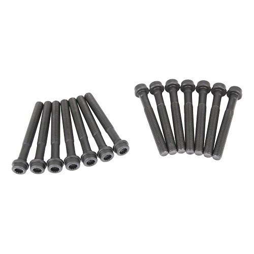  Set of 14 cylinder head bolts for Mercedes W124, SL R107 and R129, 6-cylinder petrol engine M103 - MB33037 