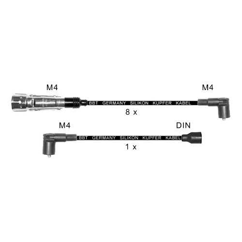  Zündkabel für Mercedes SL und SLC 350-450 R107 - MB33153 