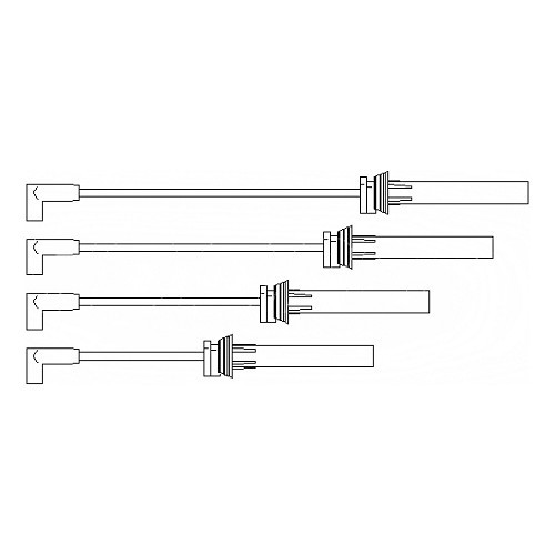 Jeu de 4 fils de bougies FEBI pour MINI II R50 R53 Berline et R52 Cabriolet (09/2000-07/2008) - MC32100