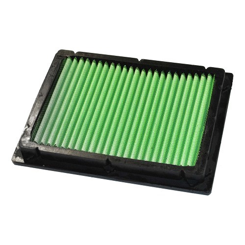 Filtre à air rectangulaire sport GREEN pour MINI II R50 Berline et R52 Cabriolet (09/2000-11/2006) - moteur W10B16 - MC45008