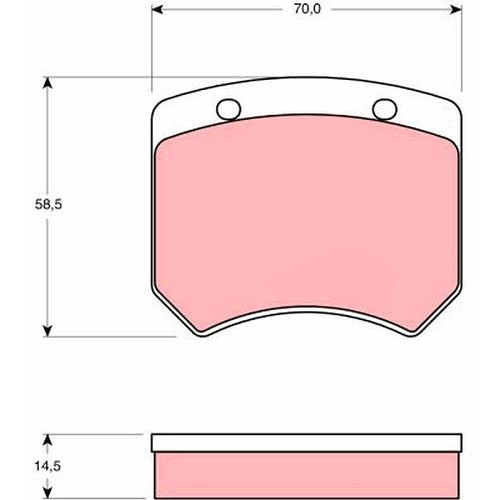  Front brake pads for Austin Mini (06/1959-06/1993) - MH28050 