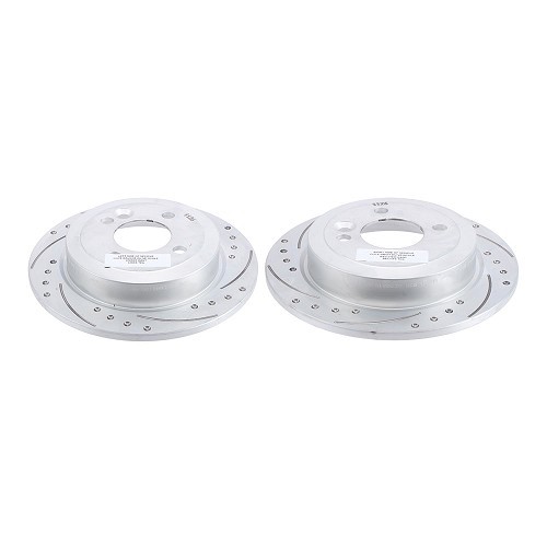 Rear brake discs 259x10mm grooved BREMTECH for MINI II R50 R53 Sedan and R52 Convertible (09/2000-07/2008) - the pair - MH28103