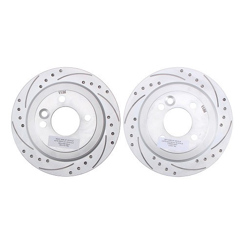 Rear brake discs 259x10mm grooved BREMTECH for MINI II R50 R53 Sedan and R52 Convertible (09/2000-07/2008) - the pair - MH28103