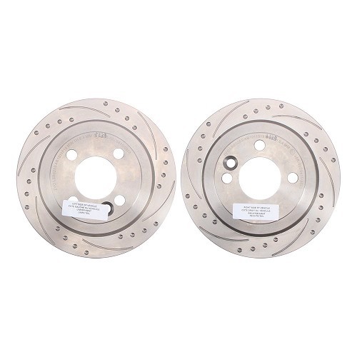 BREMTECH 259x10mm gesleufde remschijven achter voor MINI III R55 R55LCI Clubman en R56 R56LCI Sedan (10/2005-06/2014) - per paar - MH28104