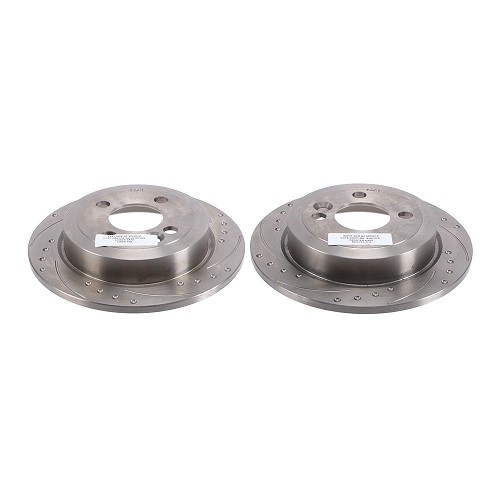 Discos de freno traseros ranurados BREMTECH 259x10mm para MINI III R57 y R57LCI Convertible (10/2007-06/2015) - por par - MH28107