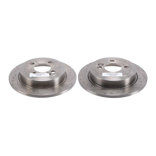 Grooved pointed rear brake discs for Mini R50 and R52 (09/2000-07/2008) - MH28113