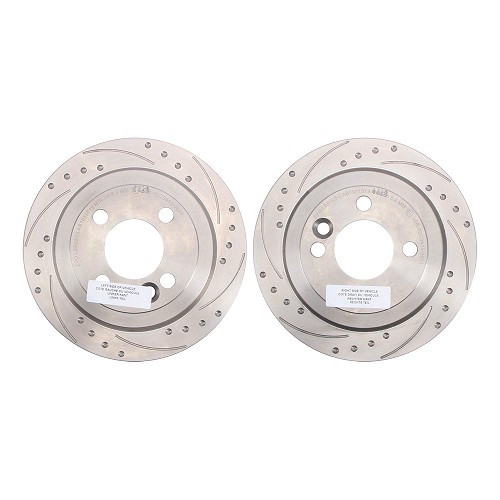 Grooved pointed rear brake discs for Mini R50 and R52 (09/2000-07/2008) - MH28113