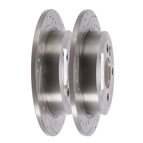  Grooved pointed rear brake discs for Mini R50 and R52 (09/2000-07/2008) - MH28113 