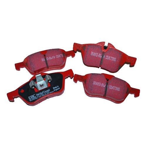 Plaquettes de frein avant EBC Redstuff rouges pour MINI II R50 R53 Berline et R52 Cabriolet (09/2000-07/2008)