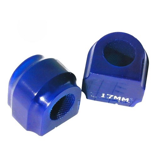  Bloques de barra estabilizadora trasera de poliuretano SUPERPRO de 17 mm para MINI III R57 R57LCI Convertible y R59 Roadster (10/2007-06/2015) - suspensión deportiva - MJ41151 