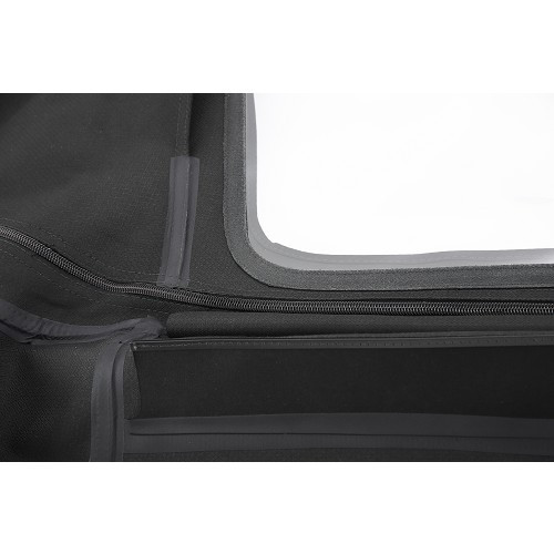 Zwarte Alpaca Mohair Soft Top met PVC achterruit voor Mazda MX5 NA - MX10000