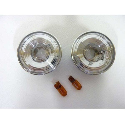  White background and chrome-plated surround side indicators for Mazda MX5 NA - MX10438 