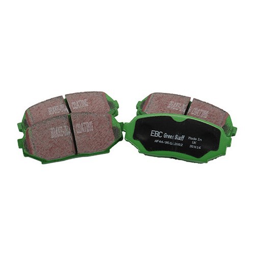 Green EBC front brake pads for Mazda MX5 NA 1.6L without ABS