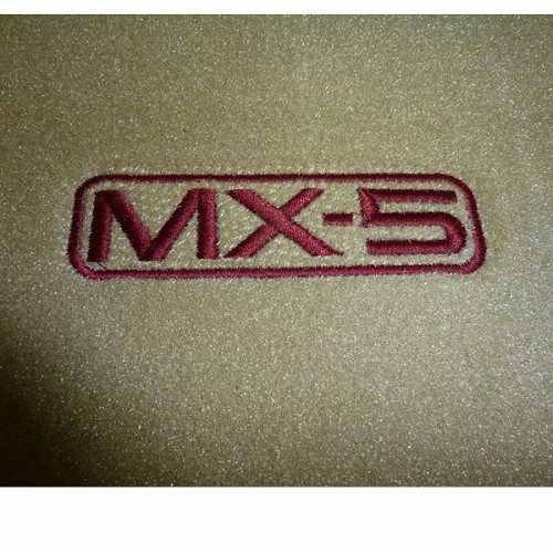 Beige embroidered floor mats for Mazda MX5 NA and NB - Original - MX10774