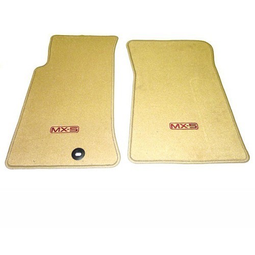  Tapis de sol Beige brodés pour Mazda MX5 NA et NB - Origine - MX10774 