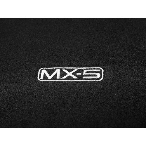 Original black floor mats with embroidered MX5 logo for Mazda MX5 NA and NB - MX10777