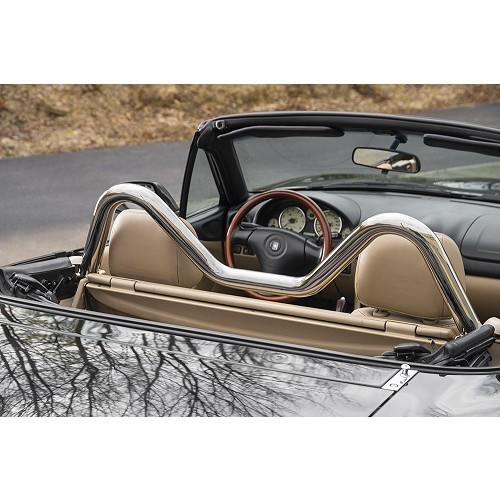 Stainless steel RollBar with windscreen for Mazda MX5 NA NB and NBFL - MX10819