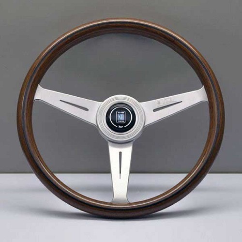  Volante de madera de caoba y aluminio satinado Nardi Classic Line para Mazda MX5 NA, NB - diámetro 360 mm - MX10885 