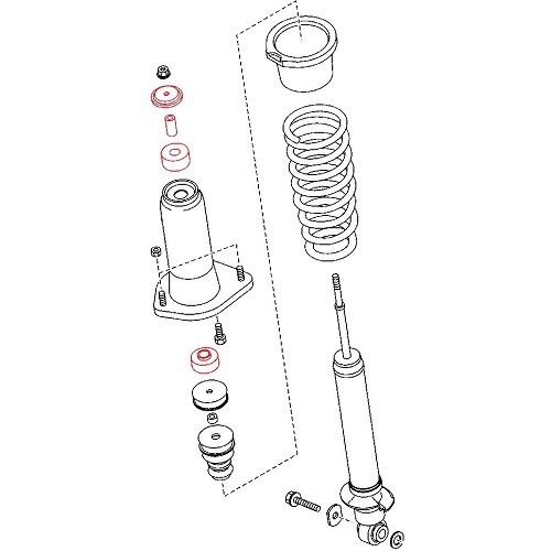 Kit supporto e tampone cuscinetto ammortizzatore per Mazda MX5 NC e NCFL - MX10934