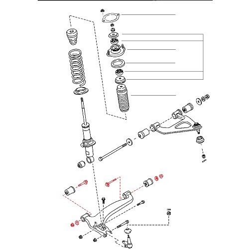  Parafuso de fuso inferior para Mazda MX5 NB e NBFL - MX10964-1 