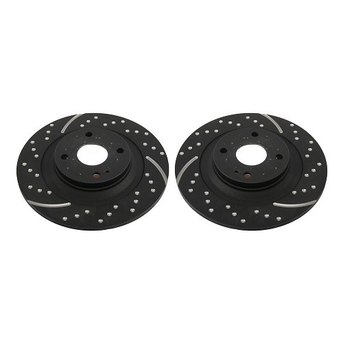 Disques de frein arrière rainurés / pointés Sport EBC GD pour Mazda MX5 NBFL - la paire - MX11467