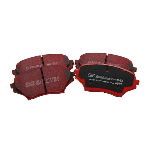  Conjunto de pastilhas de freio dianteiras vermelhas EBC para Mazda MX5 NC e NCFL - MX12031 