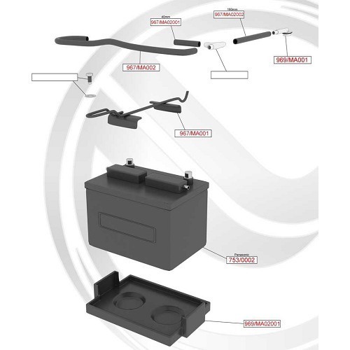 Mazda MX5 NA NBFL Arnês Superior da Bateria NBFL - MX13279