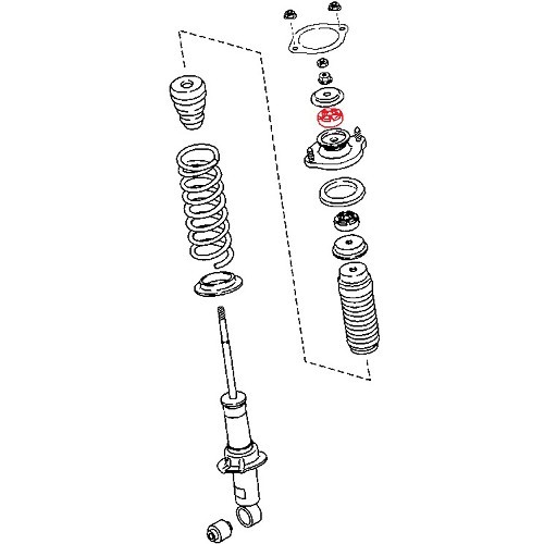 Flens bovenste schokbrekerlager voor Mazda MX5 NB en NBFL - MX15043