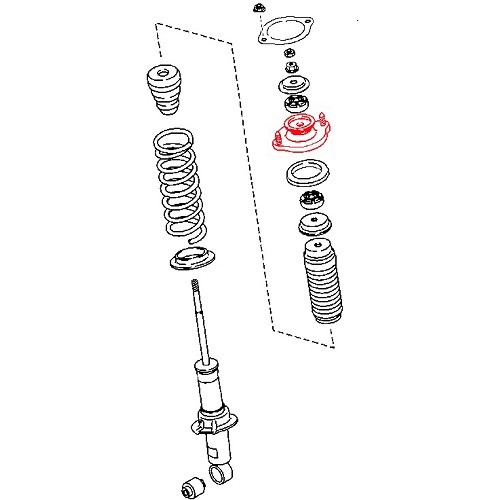  Cojinete de suspensión para Mazda MX5 NB y NBFL - Delantero y trasero - MX15046-1 