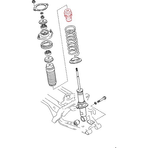 Stoßdämpferanschlag hinten für Mazda MX-5 NB NBFL - MX15052