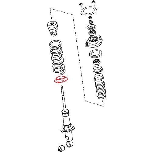 Parte inferior del resorte del amortiguador para Mazda MX5 NB y NBFL - MX15058