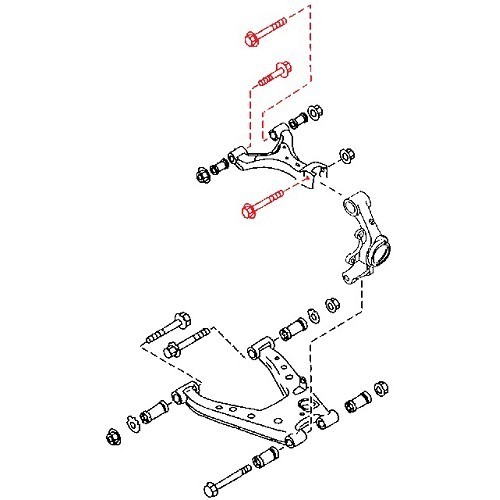  Vite triangolo di sospensione superiore posteriore per Mazda MX5 NA - MX15457 