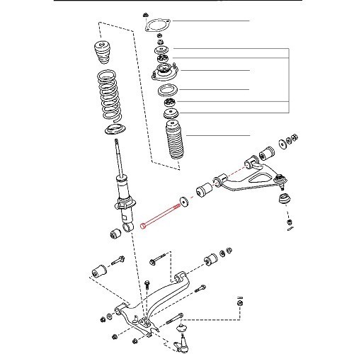 Bout voor bovenste draagarm voor Mazda MX5 NA, NB en NBFL - MX15496