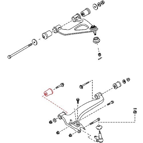 Silent Block anteriore per triangolo inferiore anteriore per Mazda MX5 NA - MX15499