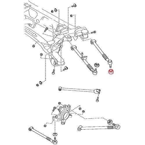  De achter Hogere Balgen van de Opschortingsstoterstang voor Mazda MX5 NC en NCFL - MX15580 