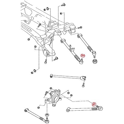  Fuelle de brazo transversal de la suspensión trasera para Mazda MX5 NC y NCFL - MX15583 