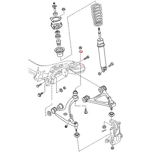 Rondella della vite di regolazione interna del triangolo inferiore della sospensione anteriore per Mazda MX-5 NC NCFL - MX15604