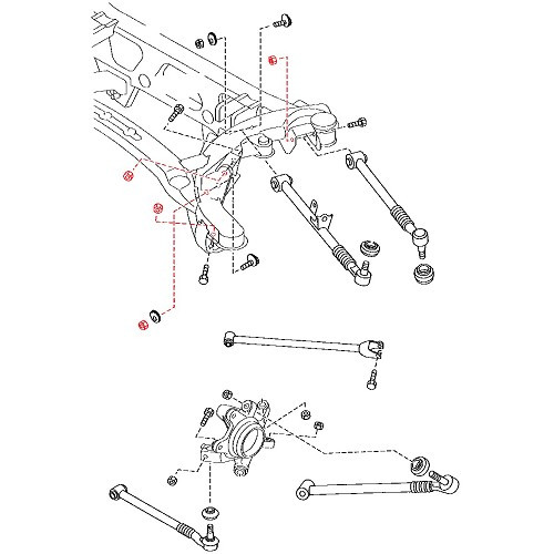 Tuerca de suspensión trasera #85 para Mazda MX-5 NC NCFL - MX15640