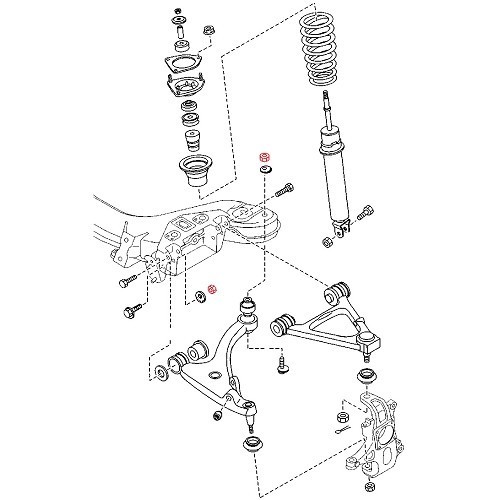 Porca de fixação do braço de suspensão #84 para Mazda MX-5 NCFL - MX15646