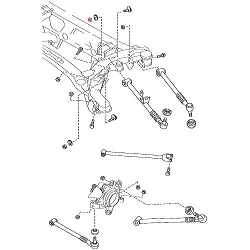 Tuerca de fijación del brazo de suspensión #84 para Mazda MX-5 NC NCFL - MX15646