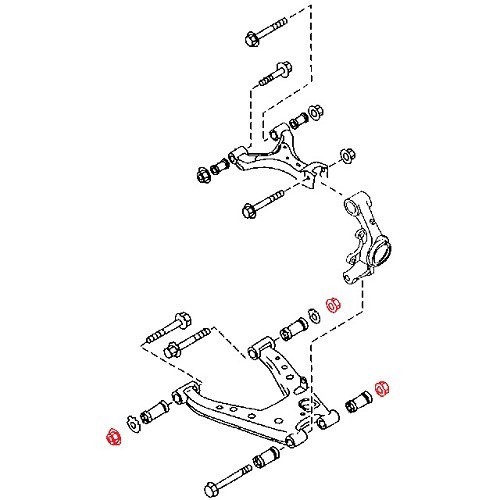 Porca polivalente para parafuso de fivela inferior para Mazda MX5 NB e NBFL - MX17851